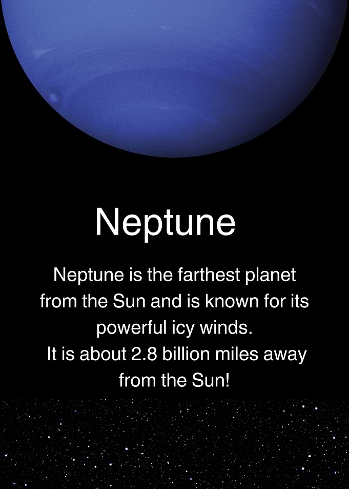 Neptune Planet Information Art