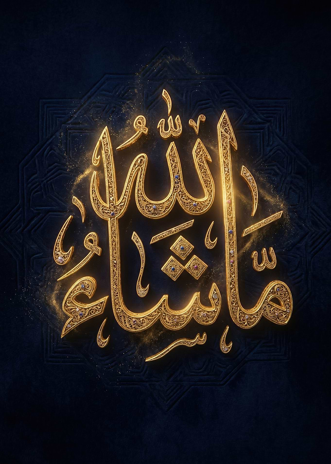 Islamic Calligraphy 'Masha'Allah'