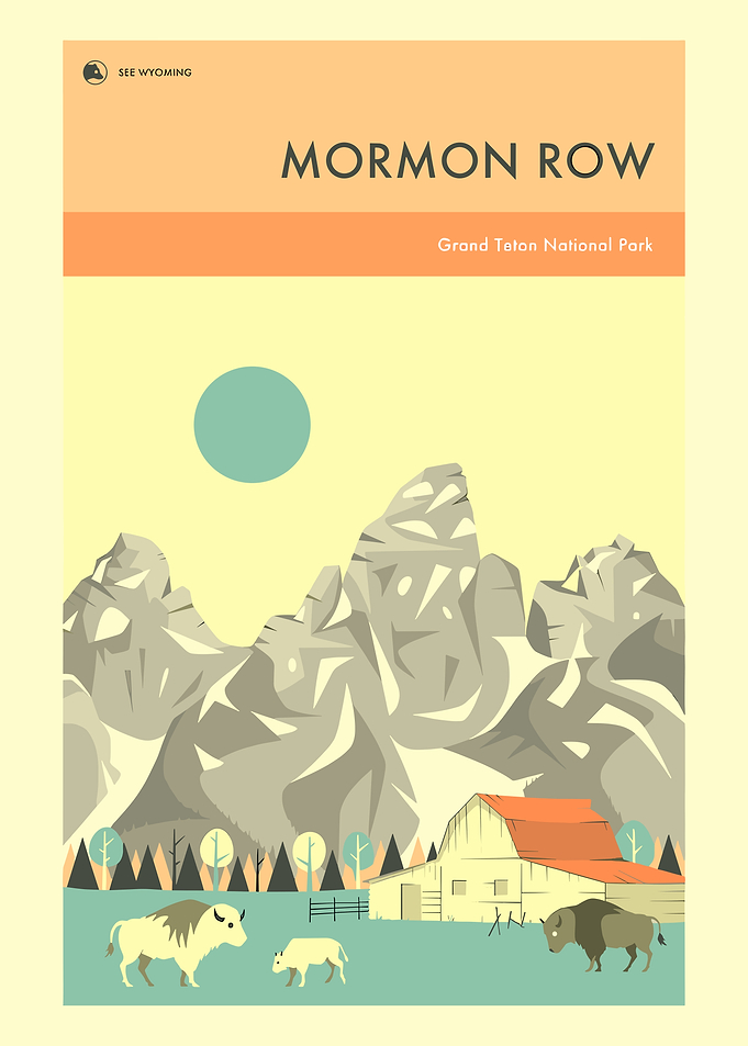 Mormon Row Grand Teton National Park Poster
