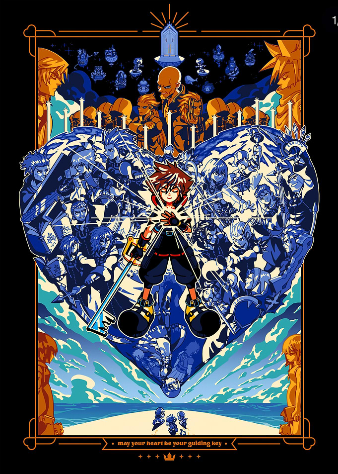 Kingdom Hearts Heart Collage