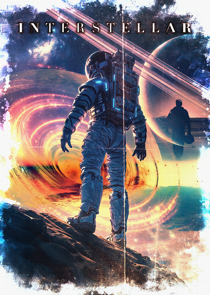 Interstellar Astronaut and Wormhole