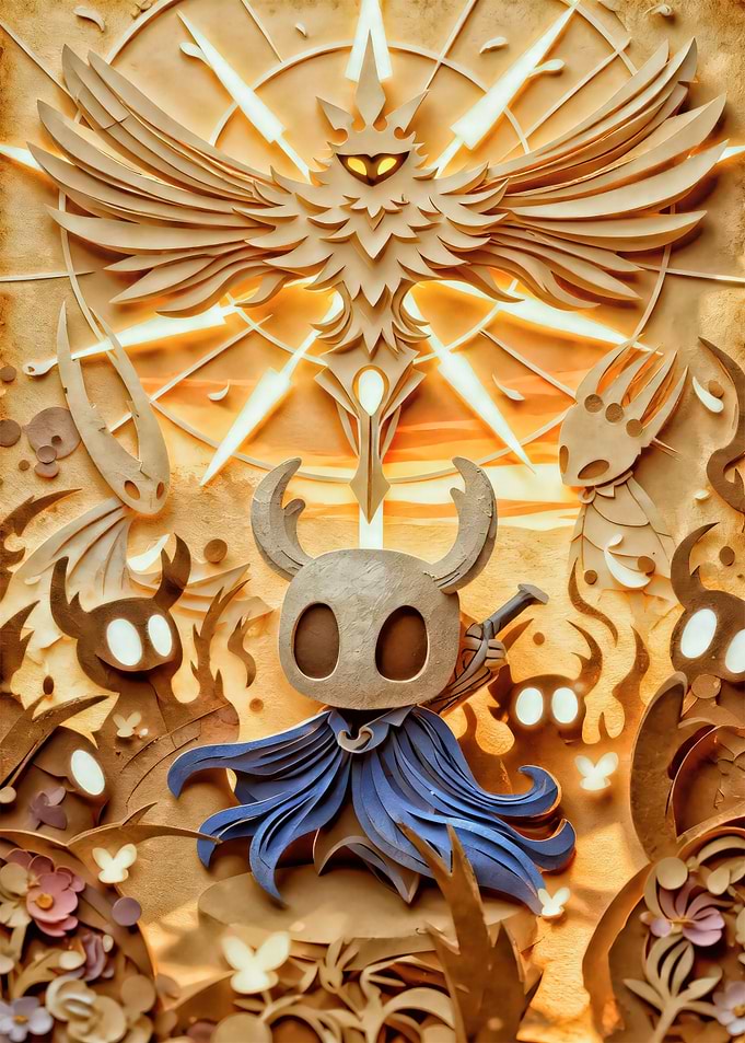 Hollow Knight Paper Art