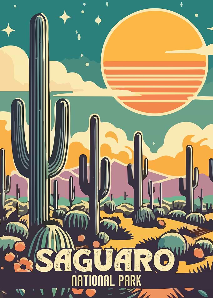 Saguaro National Park Vintage Poster