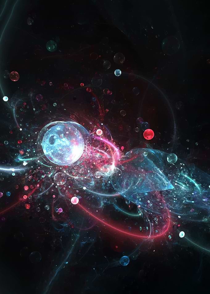 Abstract Cosmic Bubbles and Light Trails