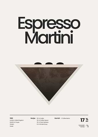 Espresso Martini Cocktail Illustration
