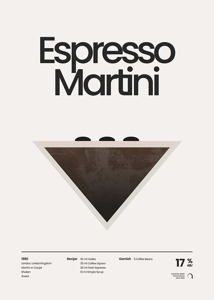 Espresso Martini Cocktail Illustration