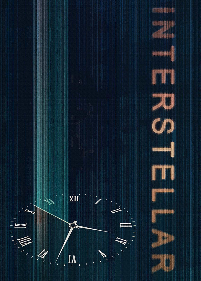 Interstellar Movie Poster with Clock