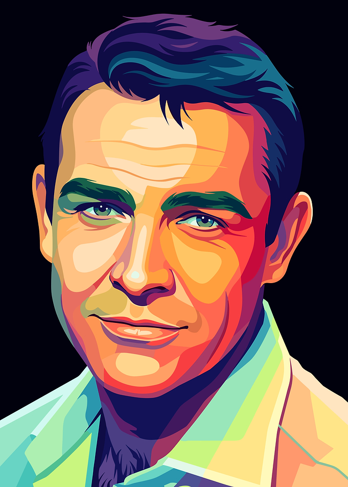 Sean Connery Pop Art Portrait