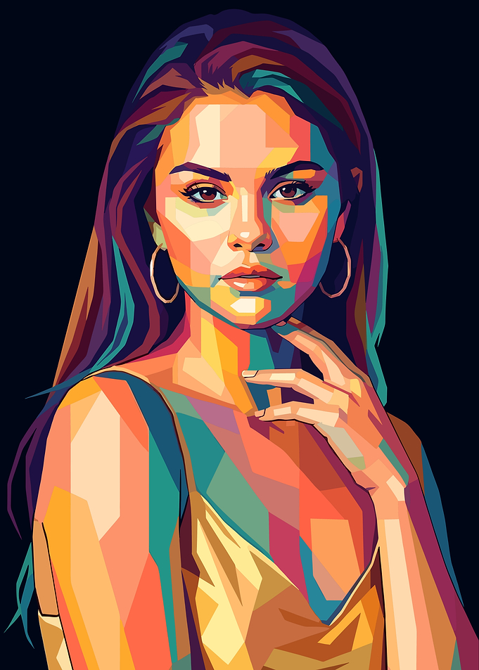 Selena Gomez Pop Art Portrait