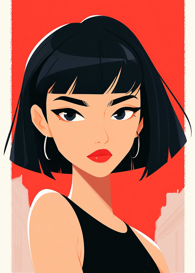 Stylized Portrait of a Woman