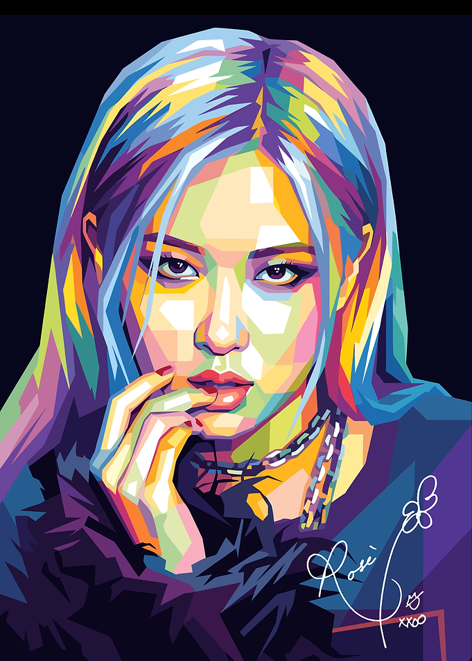 Rosé Pop Art Portrait