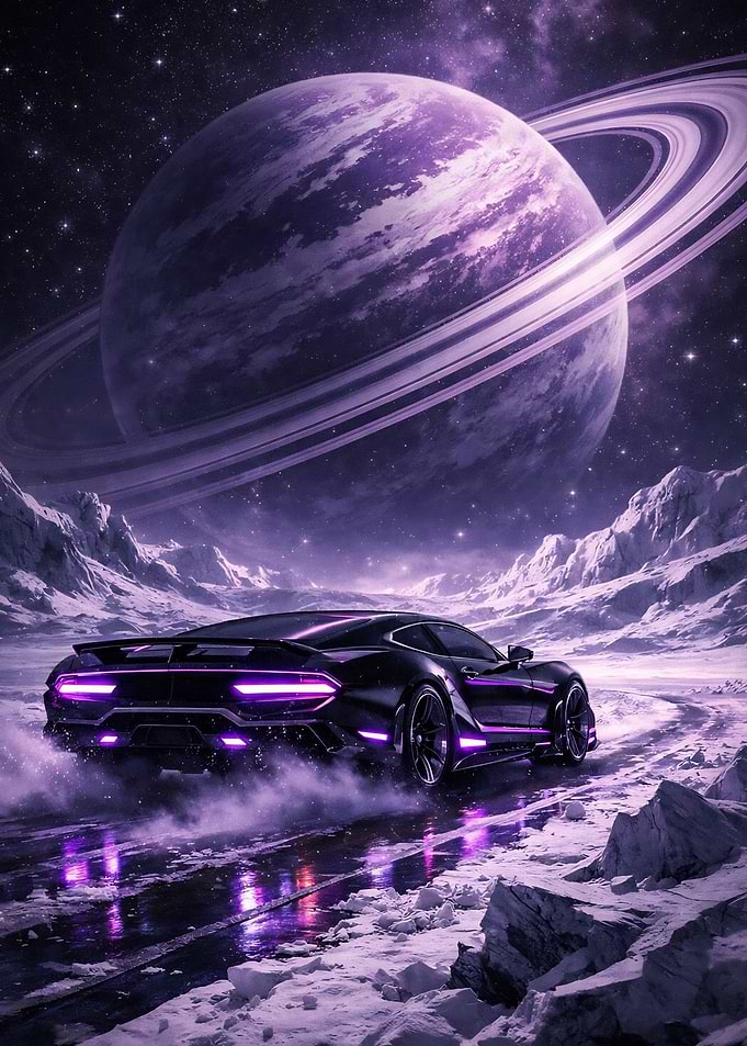 Futuristic Car on Planet