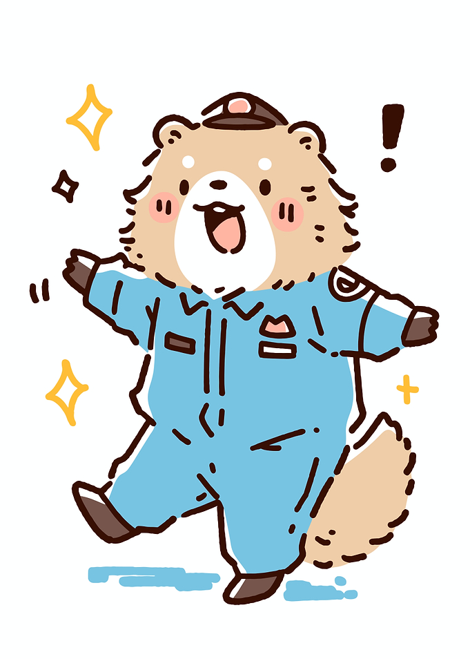 Cute Dog in Blue Uniform