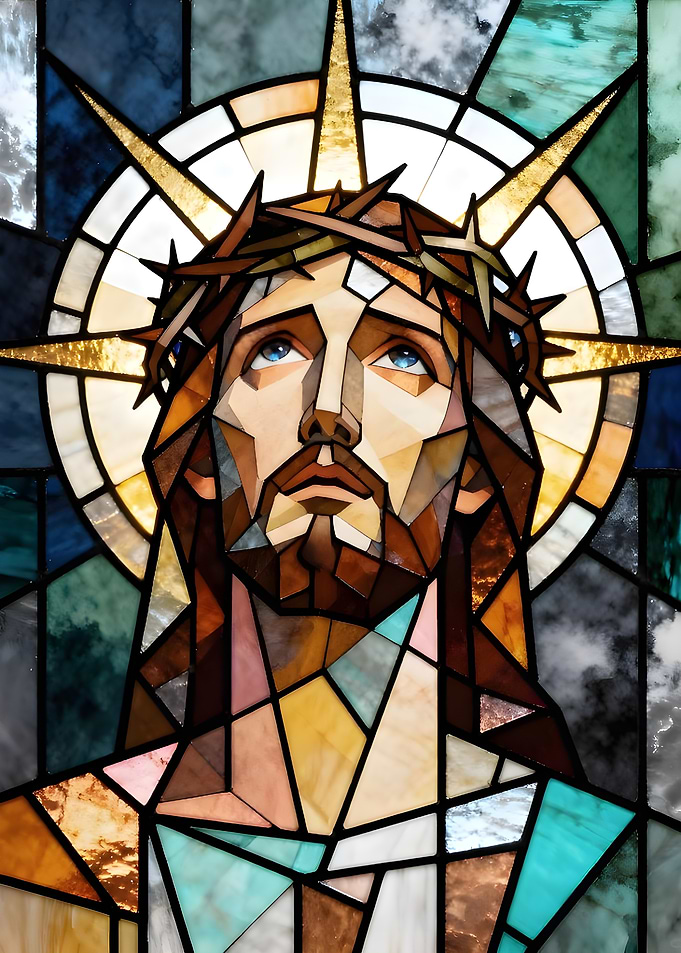 Stained Glass Jesus Christ