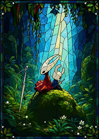 Hollow Knight Stained Glass Art