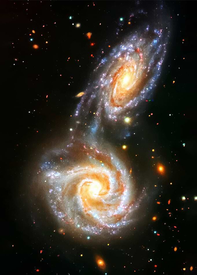 Interacting Galaxies in Deep Space