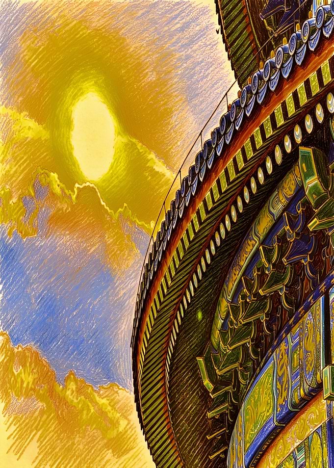 Sunlit Asian Architecture