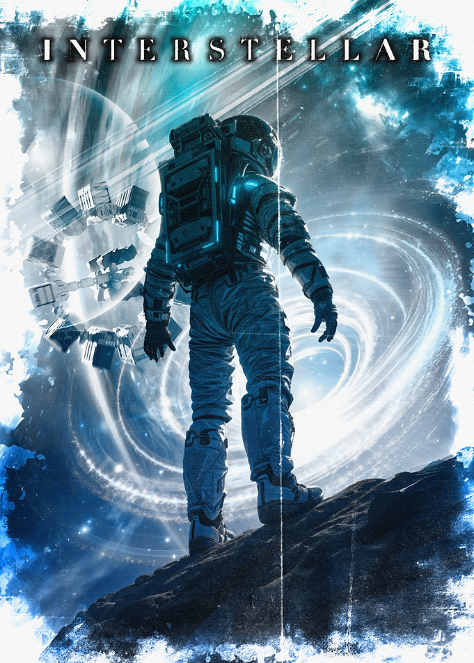 Interstellar Astronaut and Wormhole