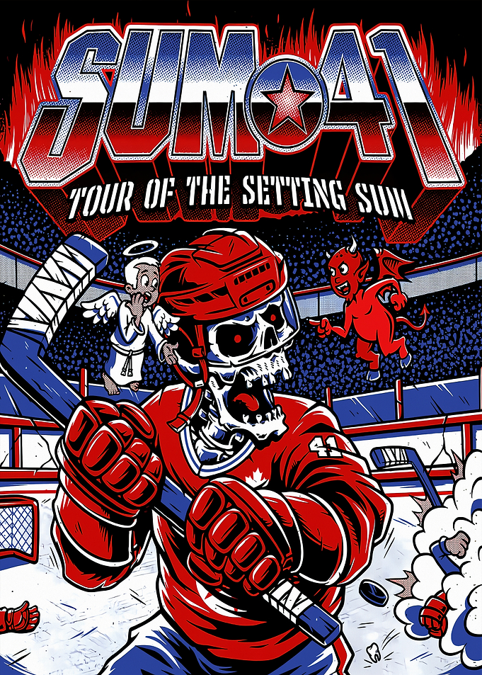 Sum 41 Tour of the Setting Sun Hockey Poster