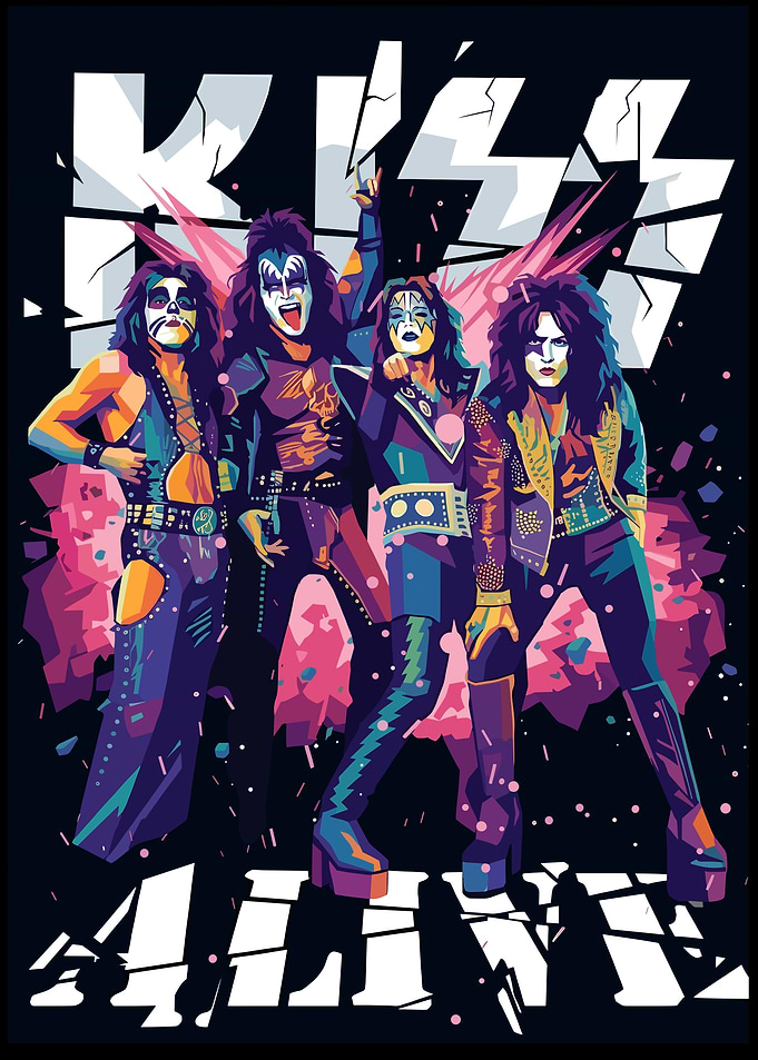 KISS Band Pop Art Poster