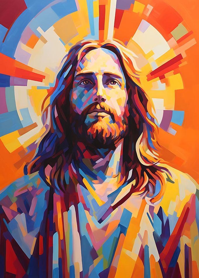 Jesus Christ in Abstract Style