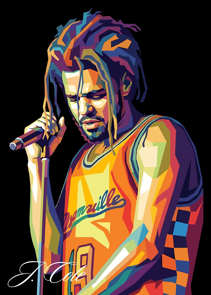 J Cole WPAP Portrait