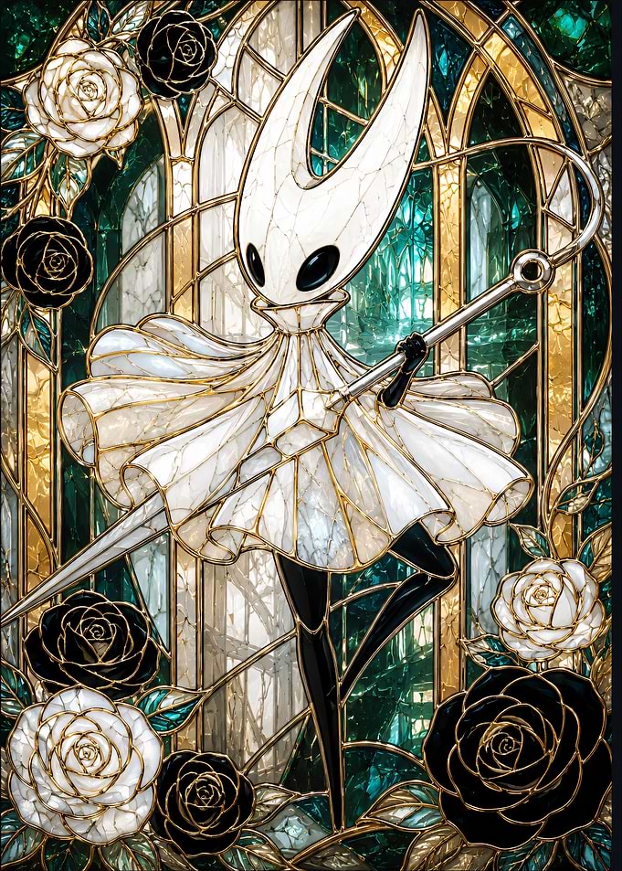 Hornet in Stained Glass Style