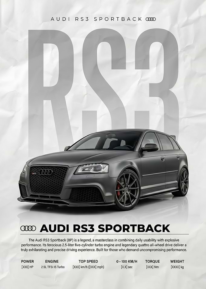 2009 Audi RS3 Sportback Poster