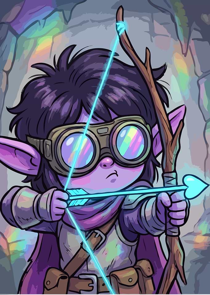 Fantasy Archer with Glowing Arrow