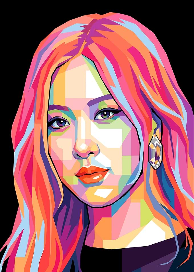 Rose Pop Art Portrait