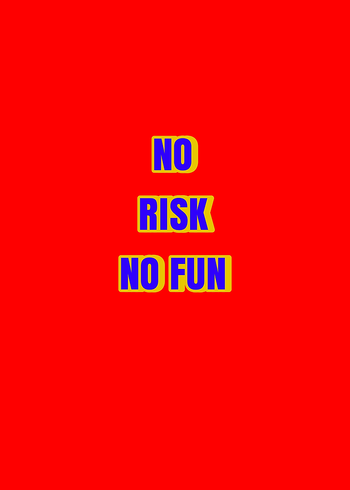 No Risk No Fun Text Art