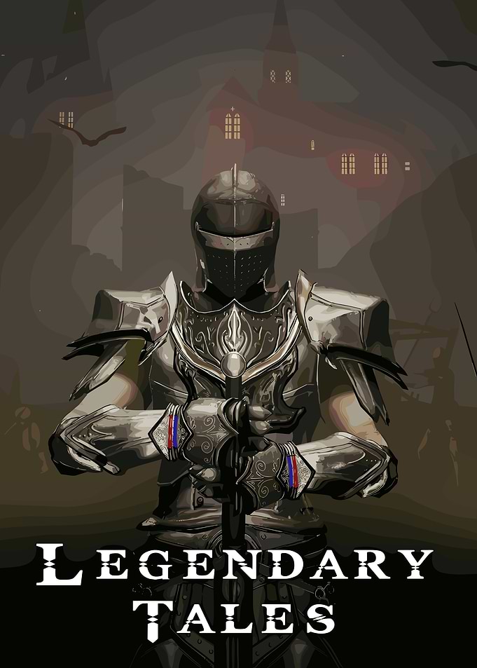 Knight with Sword and Castle Background