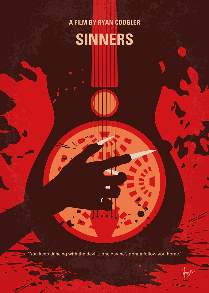 No1525 My Sinners minimal movie poster