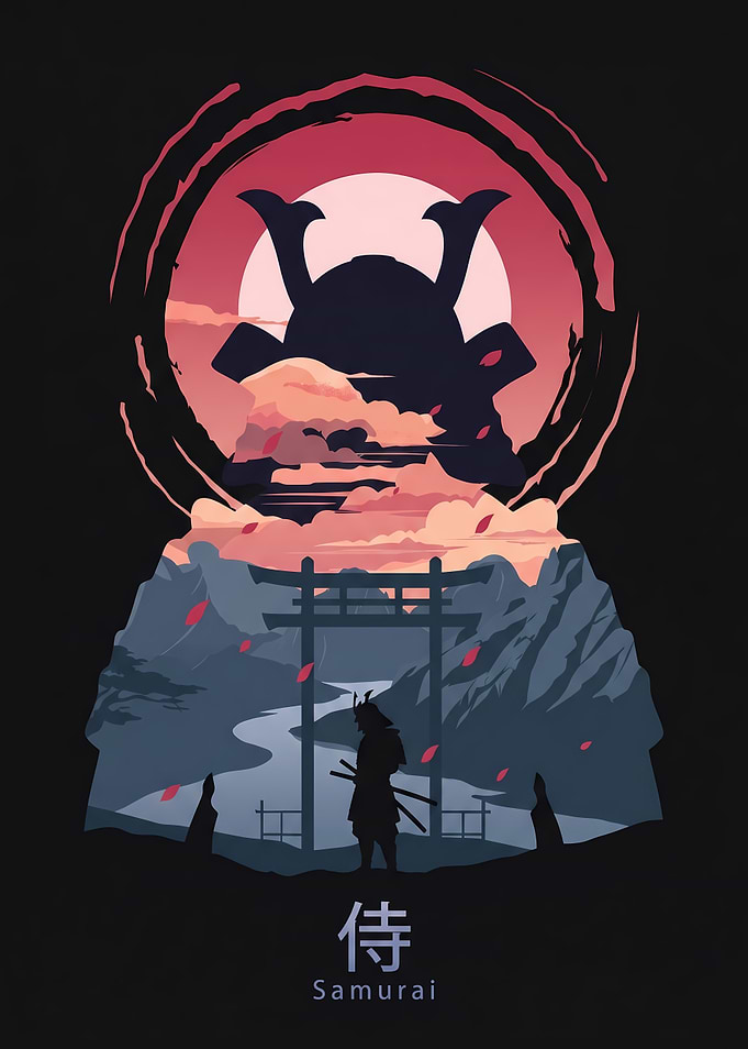 Samurai Silhouette at Sunset