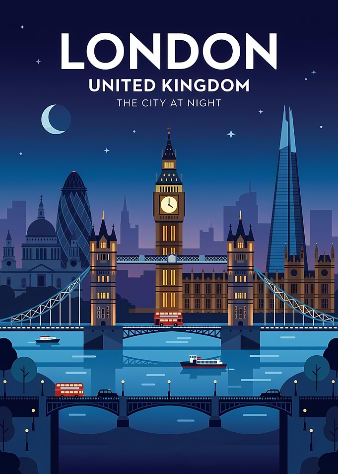 London Cityscape at Night