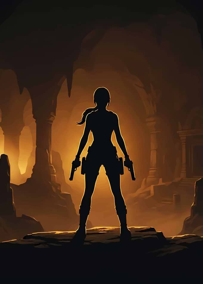 Tomb Raider Silhouette Lara Croft Gaming Art