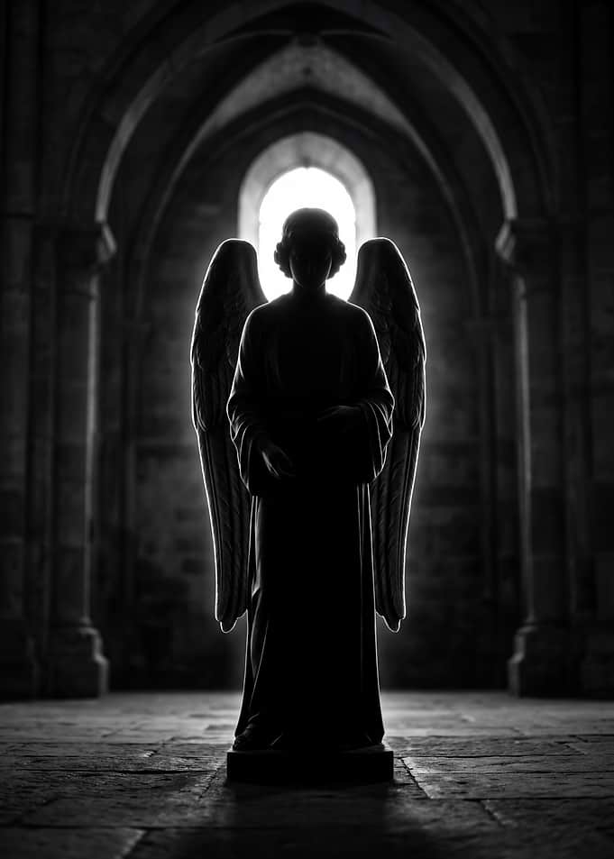 Silhouette Angel in Cathedral