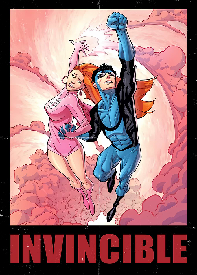 Invincible and Atom Eve Flying
