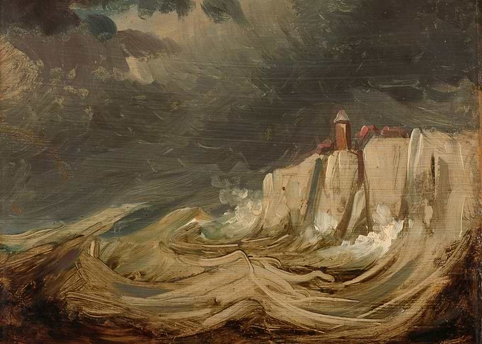 Stormy Seas and Coastal Cliffs