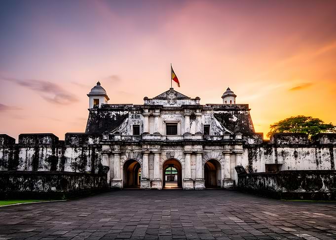 Historic Fortress at Sunset