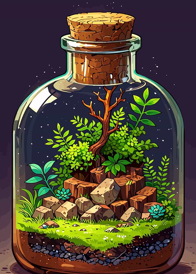 Terrarium in a Bottle