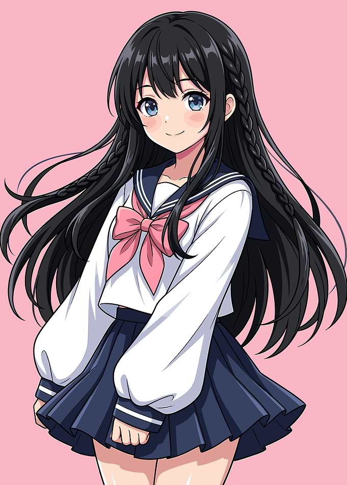 Anime Girl in School Uniform