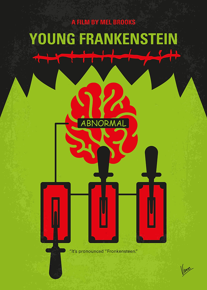 No1520 My Young Frankenstein minimal movie poster