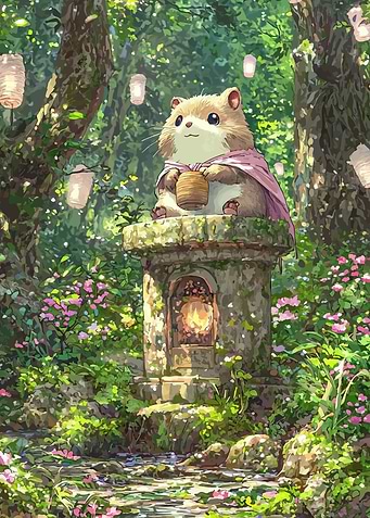Cute Hamster in a Forest