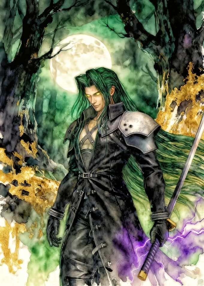 Sephiroth in a Moonlit Forest