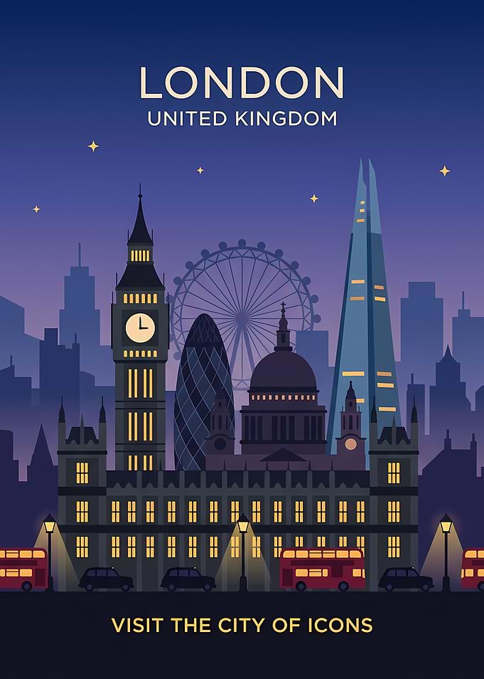 London Cityscape at Night
