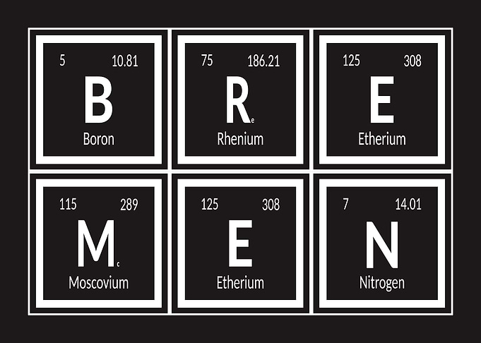 Periodic Table Elements Spell BREMEN