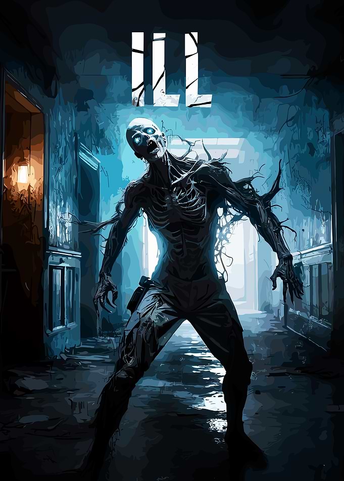 Zombie in a Dark Hallway
