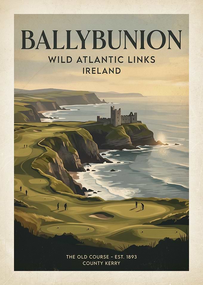 Ballybunion Golf Links Vintage Poster