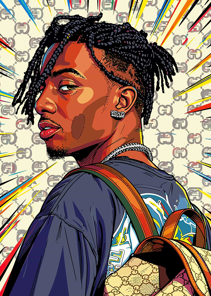 Playboi Carti Pop Art Portrait